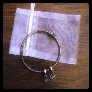 Pandora Bracelet with 2 Charms